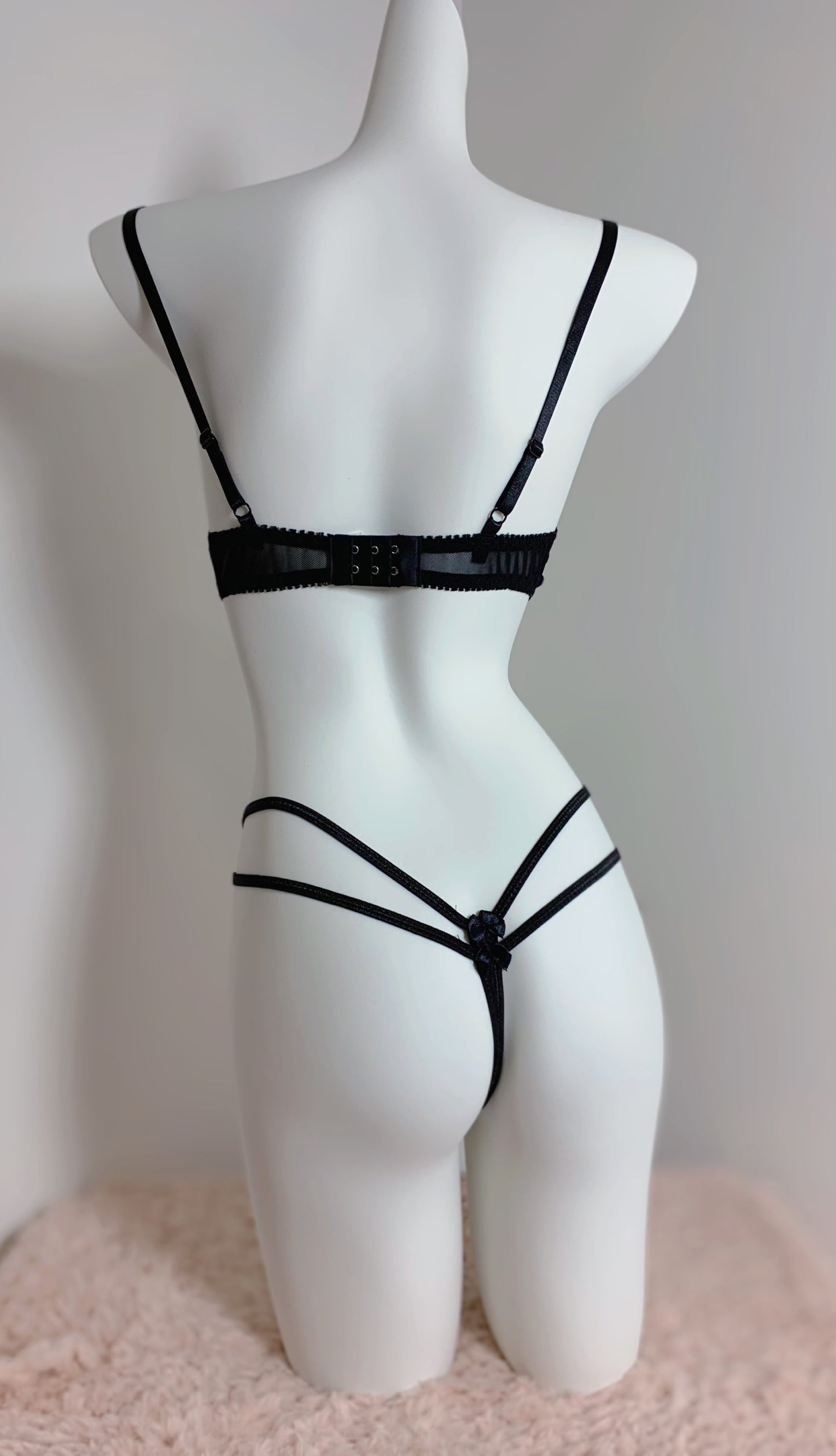 Sexy Floret Push Up Bras with Crotchless Pantie