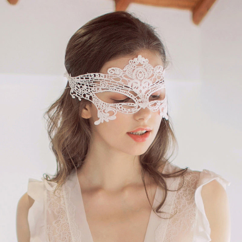 White Lace Masquerade Mask
