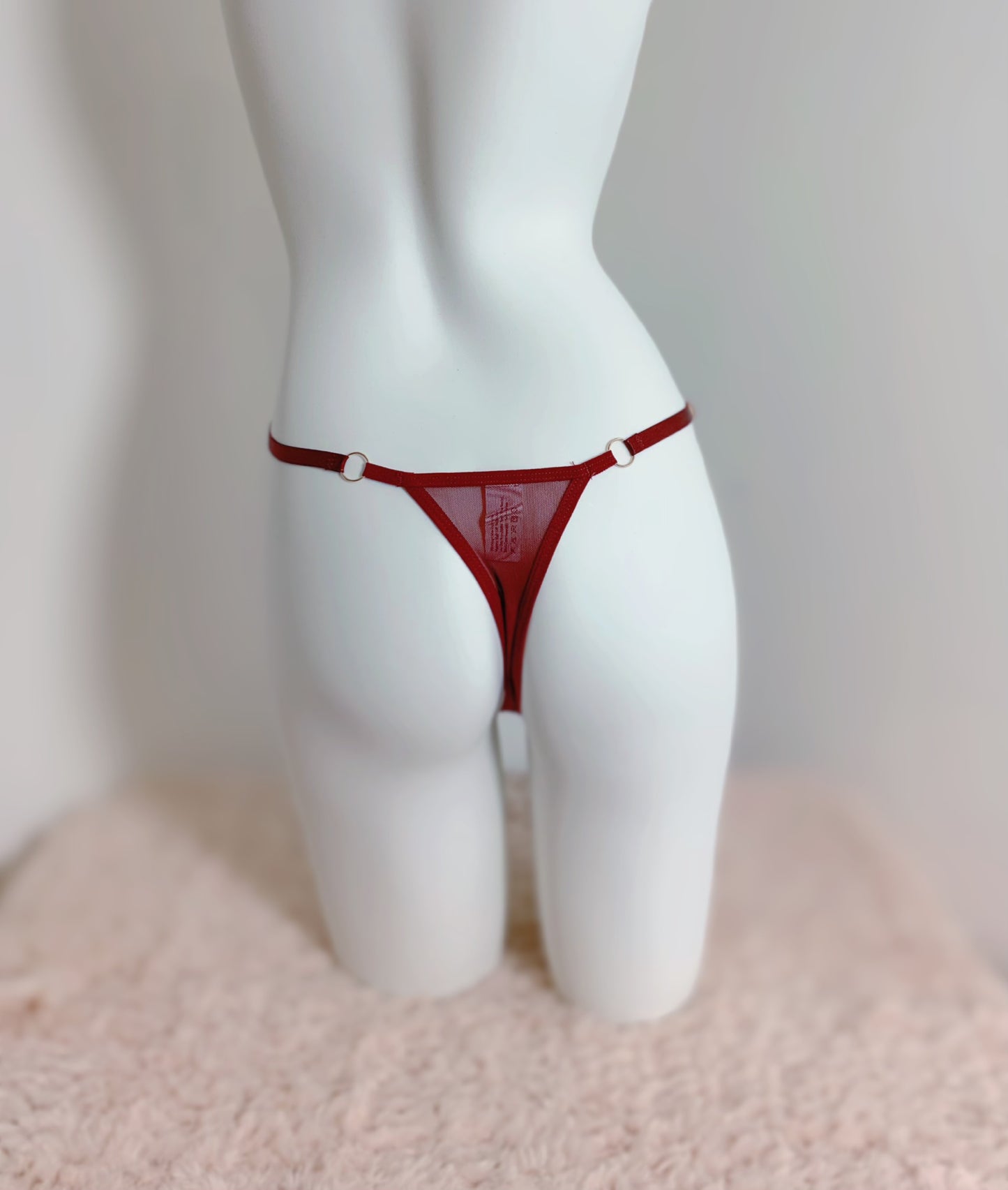 Butterfly Embroidery Low Waist Thong Pantie